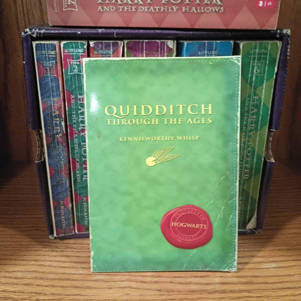Harry Potter Complete Book Set by JK Rowling + Quidditch Through... Paperback